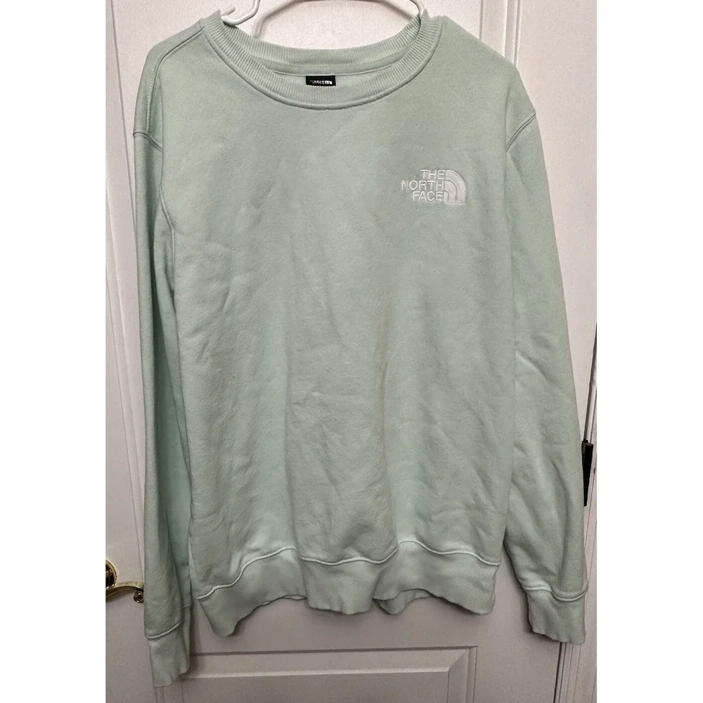 Northface Crew Neck Unisex Street Style U-Neck In Color Mystic Sage Sz Large